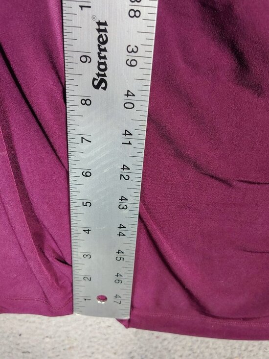 Banana Republic Sheath Dress Women's XL Burgundy Midi Ruched Stretch Modest NWT - Picture 5 of 10